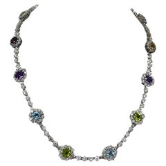 Multi-gemstone Choker Necklaces