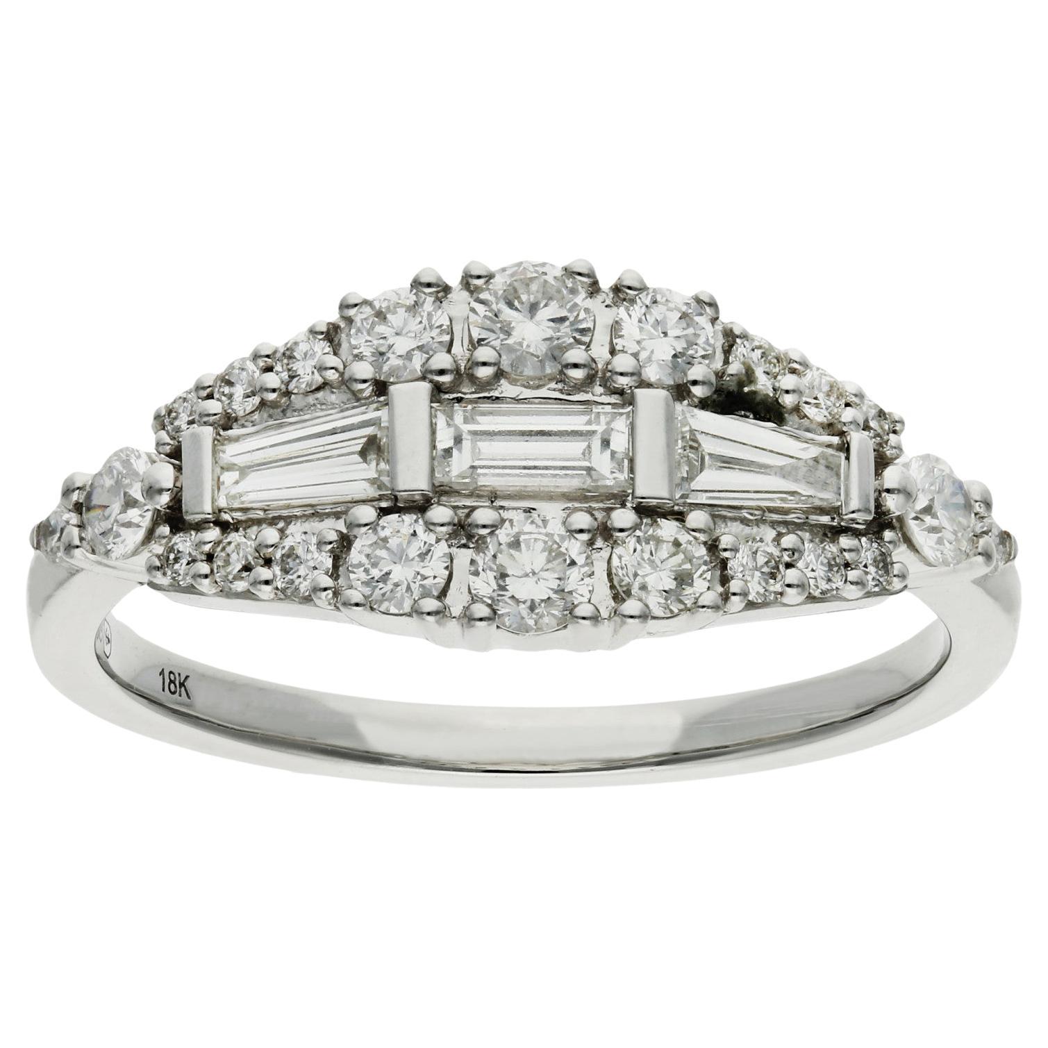 18ct White Gold 0.92ct Diamond Cocktail Ring For Sale