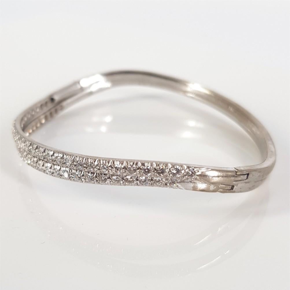 Bracelet en or blanc 18ct avec diamants en vente 5