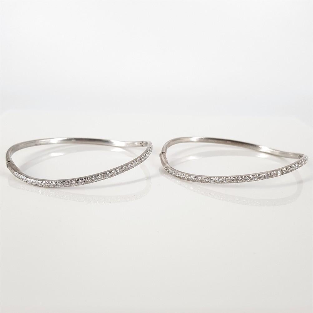 Bracelet en or blanc 18ct avec diamants Pour femmes en vente