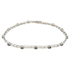 Bracelet en or blanc 18ct avec diamant et onyx noir