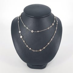 18ct White Gold Diamond by The Yard Necklace
