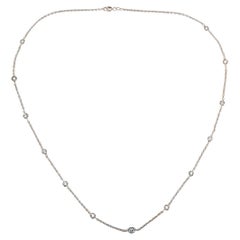 18CT White Gold Diamond by the Yard Necklace