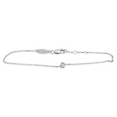 18ct White Gold Diamond Chain Bracelet Set With 0.035ct H/SI1 Round Diamonds
