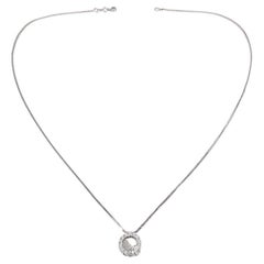 18ct White Gold Diamond Circle Necklace