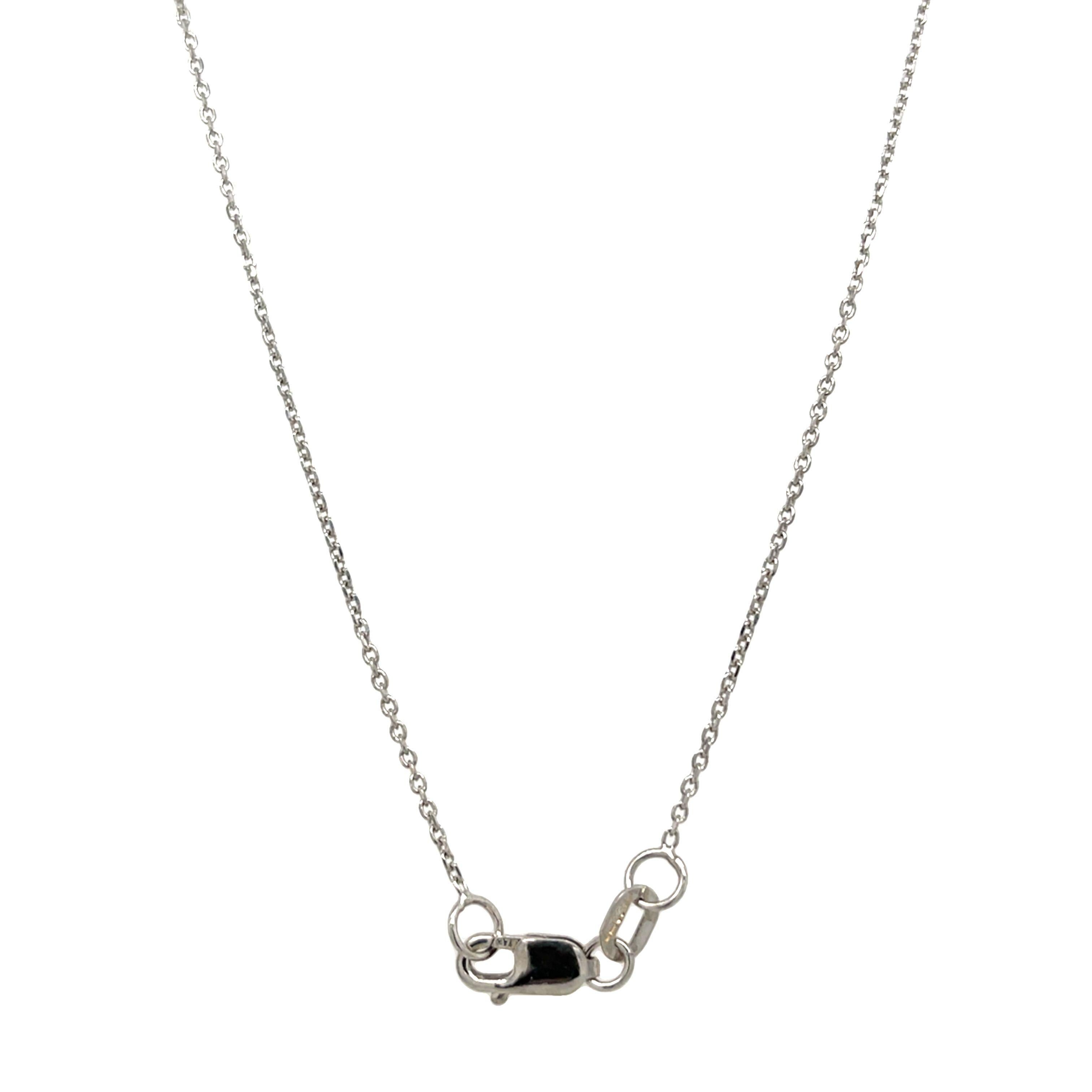Colgante Círculo de Diamantes de Oro Blanco de 18 ct Engastado con Diamantes Naturales de 1,0 ct en venta 2