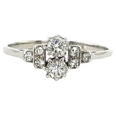 18ct White Gold Diamond Cluster Ring Set With 0.50ct Round Brilliant Diamonds