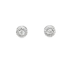 18ct White Gold Diamond Cluster Stud Earrings, 0.53ct I/VS2 Round Diamonds