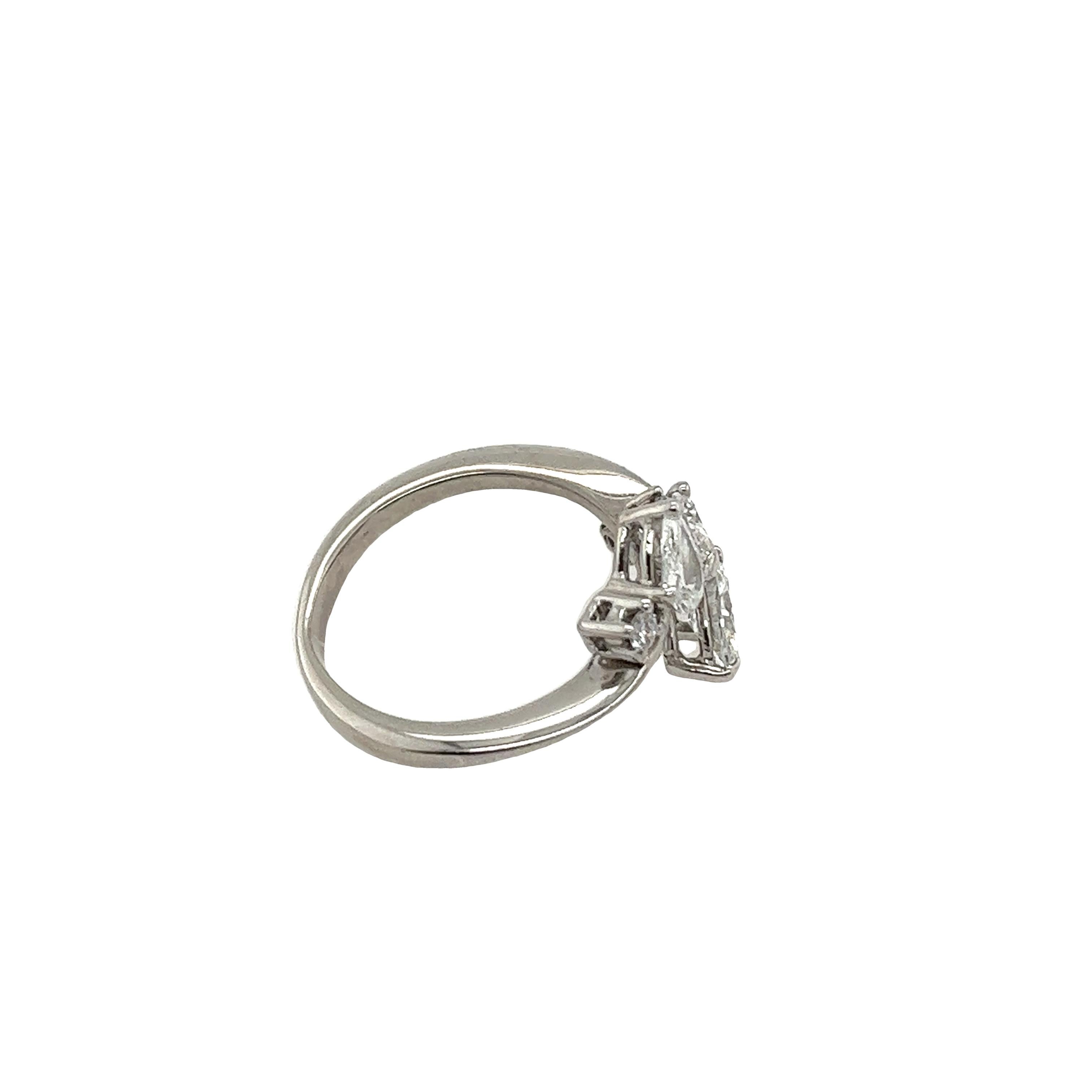 Women's 18ct White Gold Diamond Dress Ring Set With 1.30ct Mix Shapes Natural Diamonds