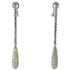 18ct White Gold Diamond Drop Earrings – 2.30ct Natural Diamonds