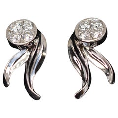 18ct White Gold Diamond Earrings