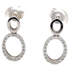 18ct White Gold Diamond Earrings Set With 0.35ct Natural Diamonds