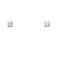 18ct White Gold Diamond Earrings, Total Diamond Weight 0.32ct