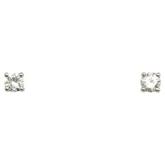 18ct White Gold Diamond Earrings, Total Diamond Weight 0.35ct
