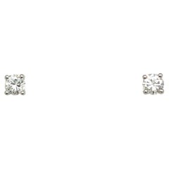 18ct White Gold Diamond Earrings, Total Diamond Weight 0.40ct