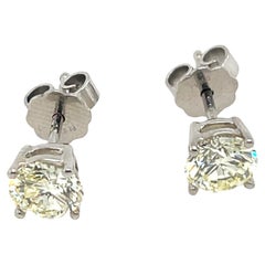 18ct White Gold Diamond Earrings, Total Diamond Weight 1.90ct
