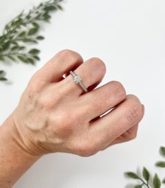18ct White Gold Diamond Engagement Ring With Diamond Shoulders 0.67ct Total