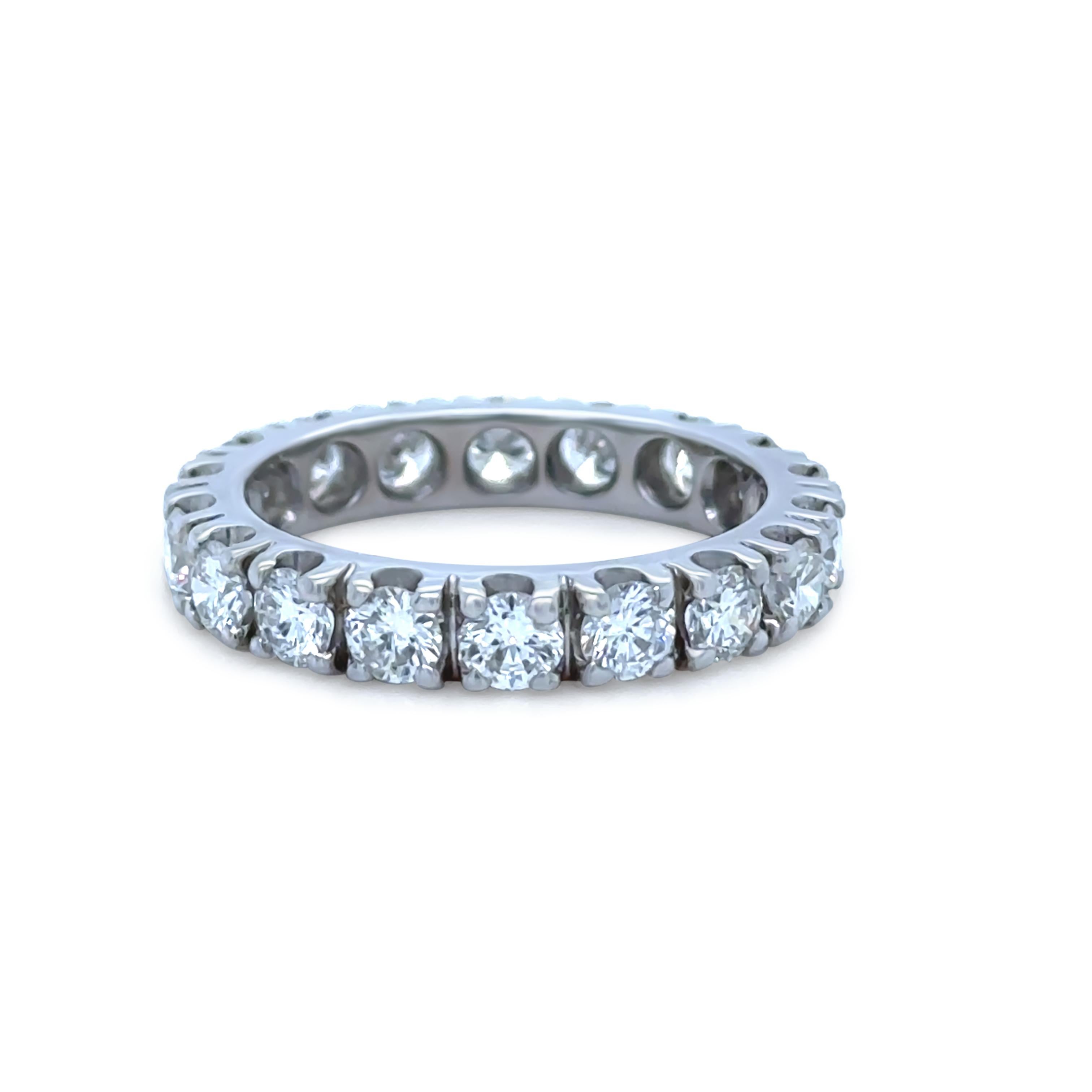 18ct White Gold Diamond Full Eternity Ring 2.70ct 5.12g