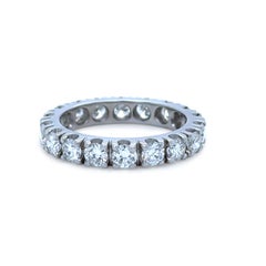 18 Karat Weißgold Diamant Full Eternity-Ring 2,70 Karat 5,12 g
