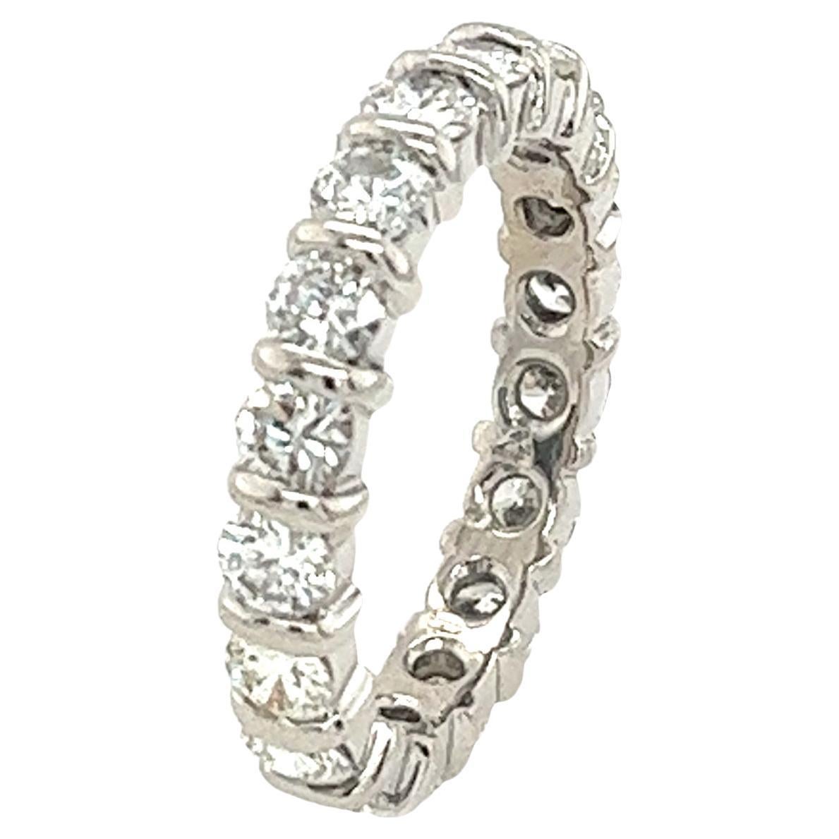 18ct White Gold Diamond Full Eternity Ring Set With 2.70ct Round Diamonds