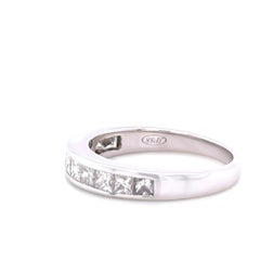 18ct White Gold Diamond Half Eternity Ring 1.00ct 3.8g
