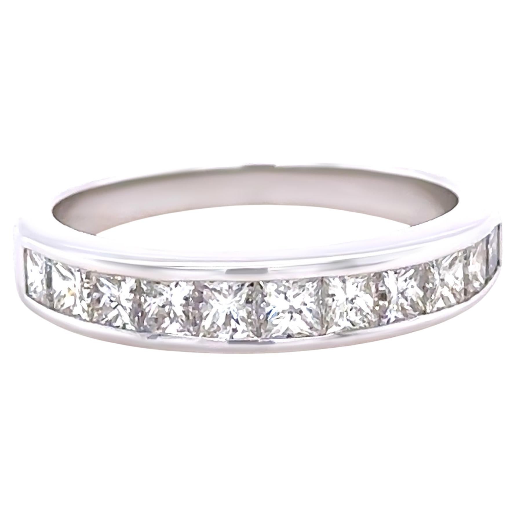 18ct Weißgold Diamant Halb Eternity Ring 1.00ct 3.8g im Angebot