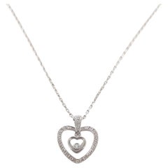 Collana con cuore in oro bianco 18ct