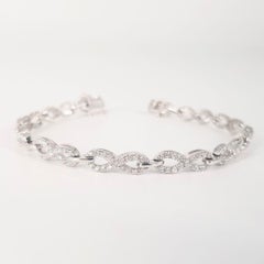 18ct White Gold Diamond Infinity Bracelet