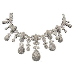 18ct White Gold Diamond Jewellery Set – Necklace, Earrings, Bracelet & Rin