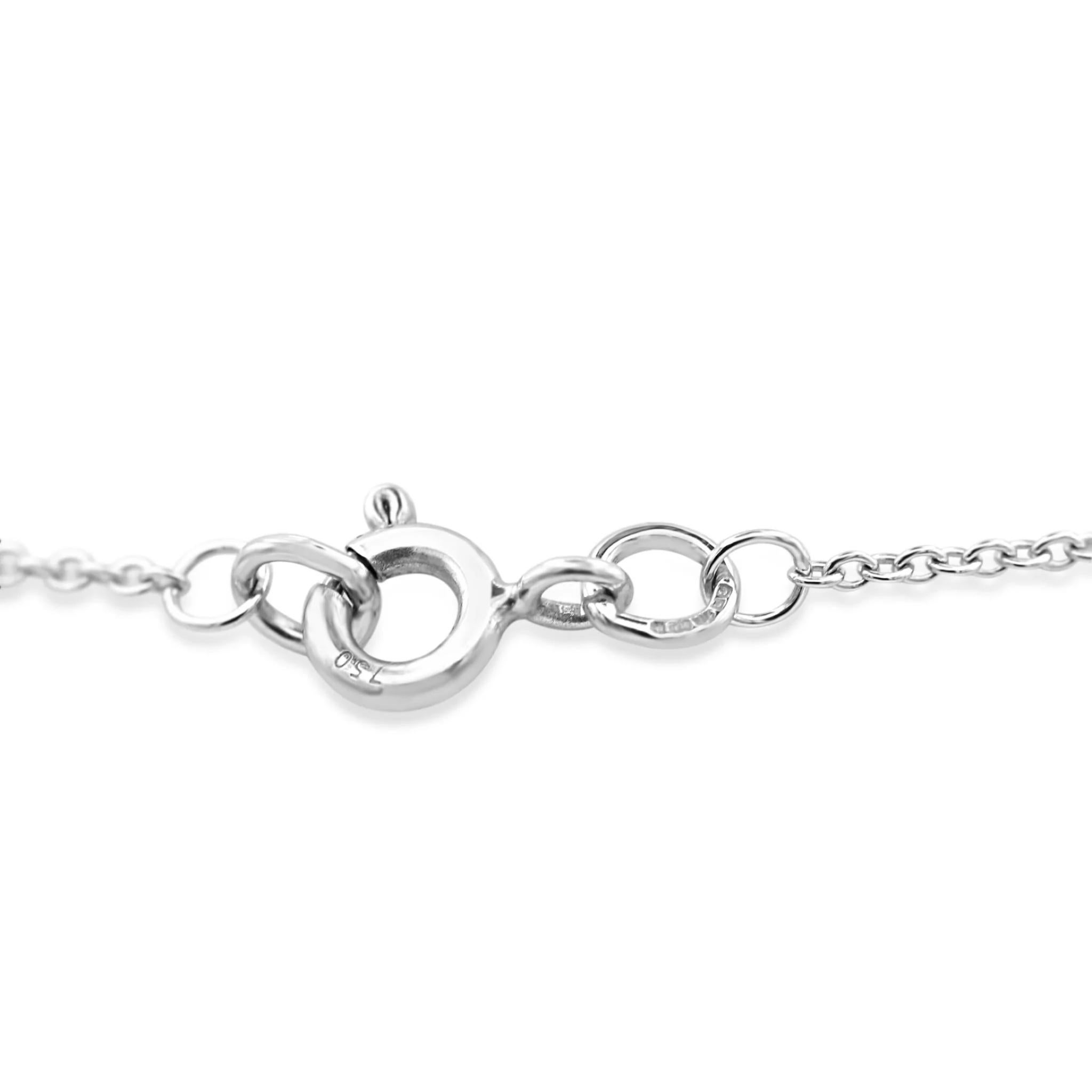 18ct White Gold Diamond & Opal Cluster Necklace 16