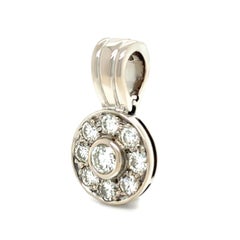 Colgante de diamantes de oro blanco de 18 ct 1,25 ct 6,7 g