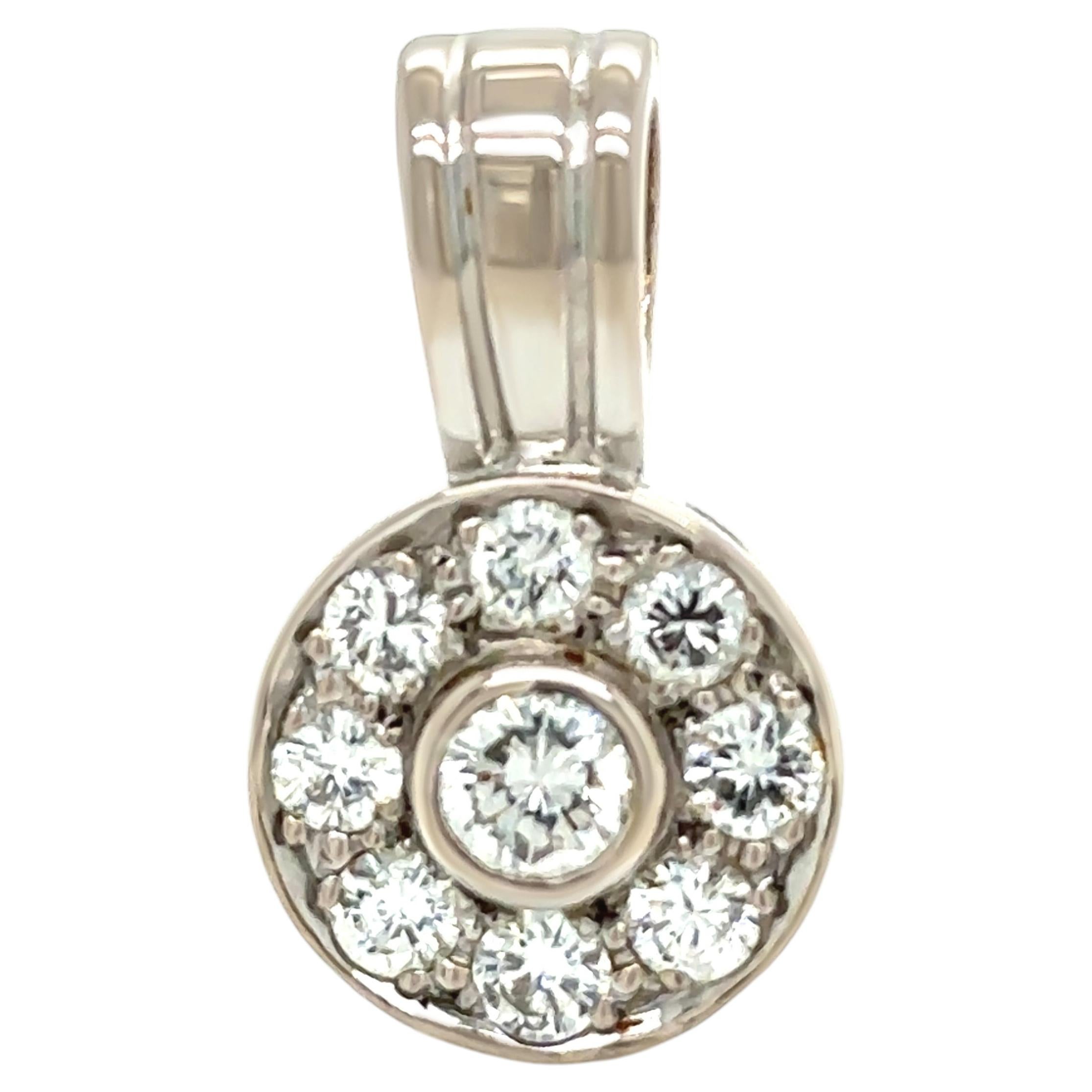 18ct White Gold Diamond Pendant 1.25ct 6.7g