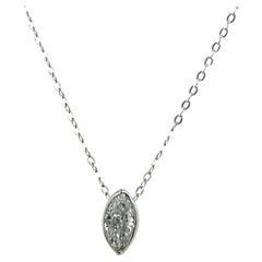 Ciondolo in oro bianco 18ct con diamante rotondo 0,35 incastonato