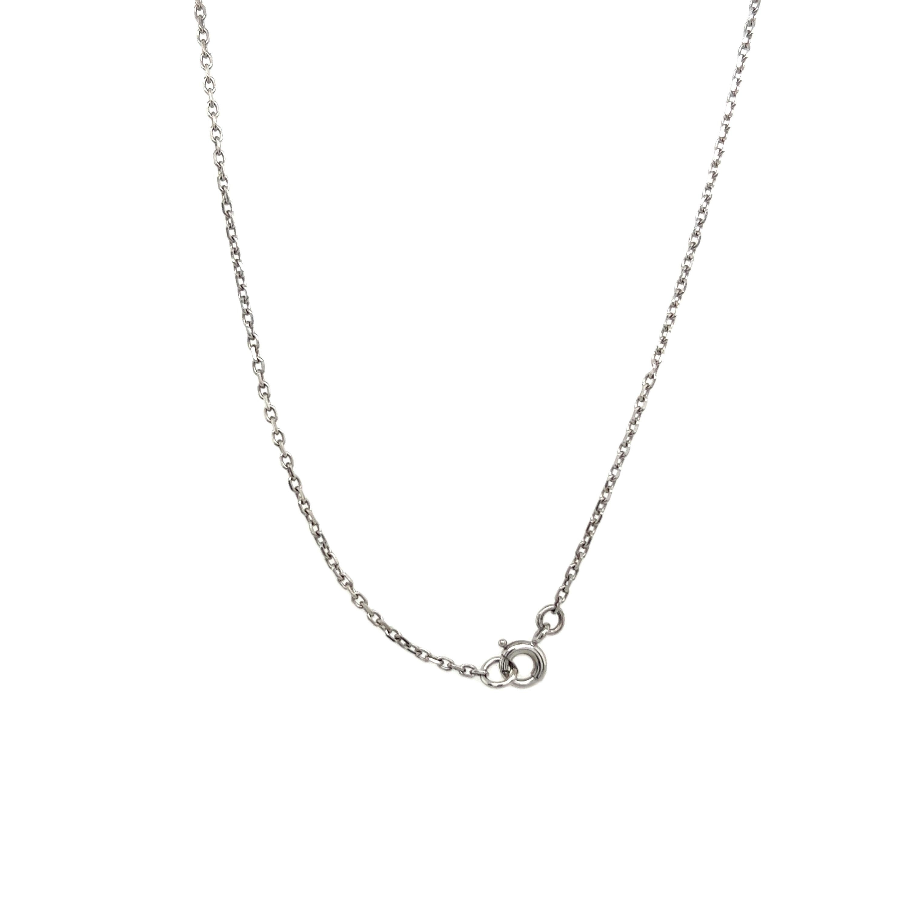 The necklace chain is designed to hold the pendant at the center of the chest, set with 1 round brilliant cut diamond 0.45ct H/SI3 making it a very elegant and beautiful piece of jewellery. 


Total Diamond Weight: 0.45ct
Diamond Colour: H
Diamond