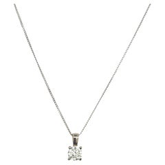 18ct White Gold Diamond Pendant, Suspended from 18" Chain