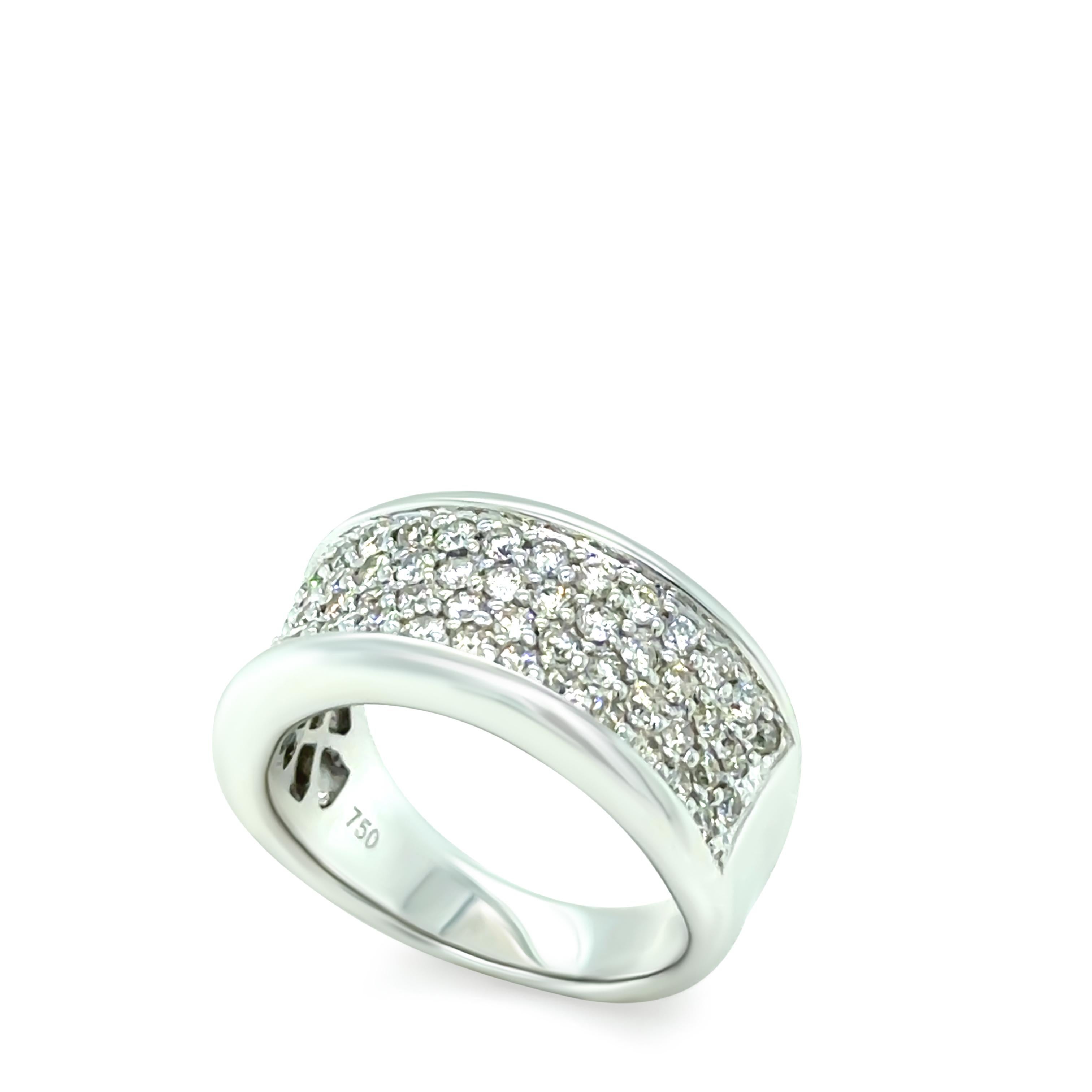 18ct White Gold Diamond Ring 1.00ct 10.4g 1