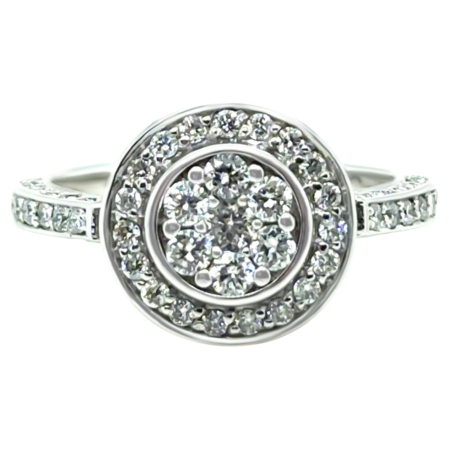 18ct White Gold Diamond Ring 1.00ct 5.4g