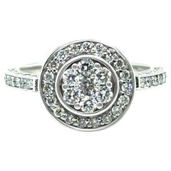 Anillo de diamantes de oro blanco de 18 ct 1,00 ct 5,4 g
