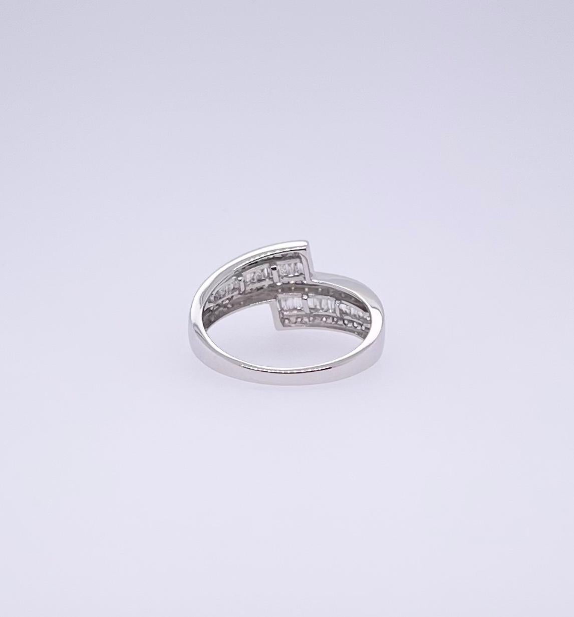 Tapered Baguette 18CT white gold diamond ring