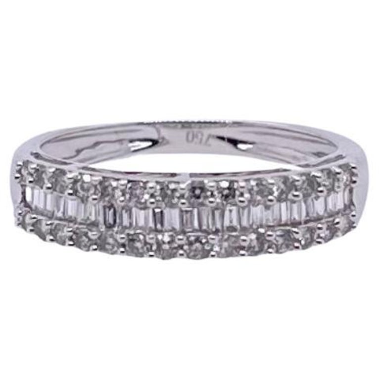 Size 7.5 Prism Jewel 0.15CT Natural Brown Diamond Half Eternity Anniversary Ring White Gold Plated Silver Size 7.5 Prism Jewel 0.15CT Natural Brown Diamond Half Eternity Anniversary Ring White Gold Plated Silver