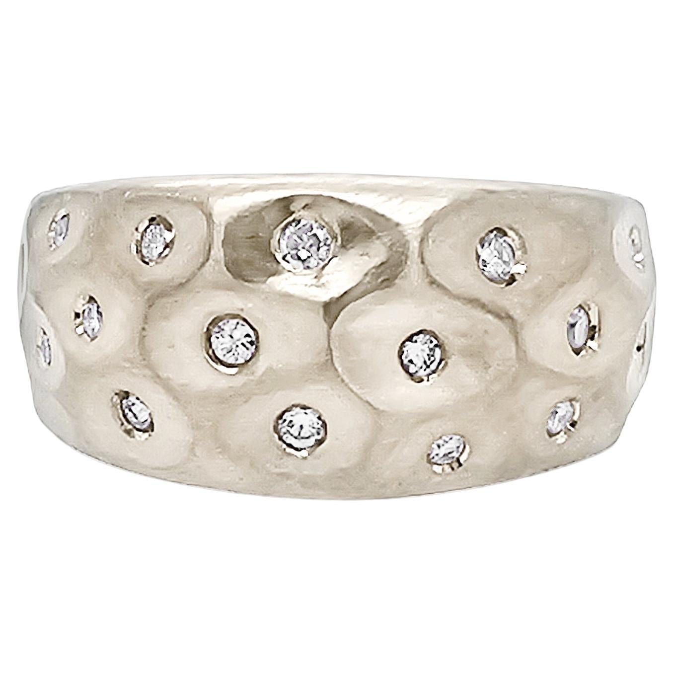 For Sale:  18ct White Gold & Diamond Ring "Lava"