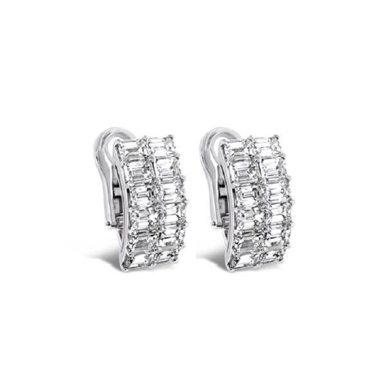 Precious Metals: 18ct white gold. Gemstones: 24 x emerald cut diamonds totalling 9.78ct. Picchiotti's Fine Jewelry has a unique and sophisticated style, characterized by markable high standards; it stands out with the marvellous finishing touch on