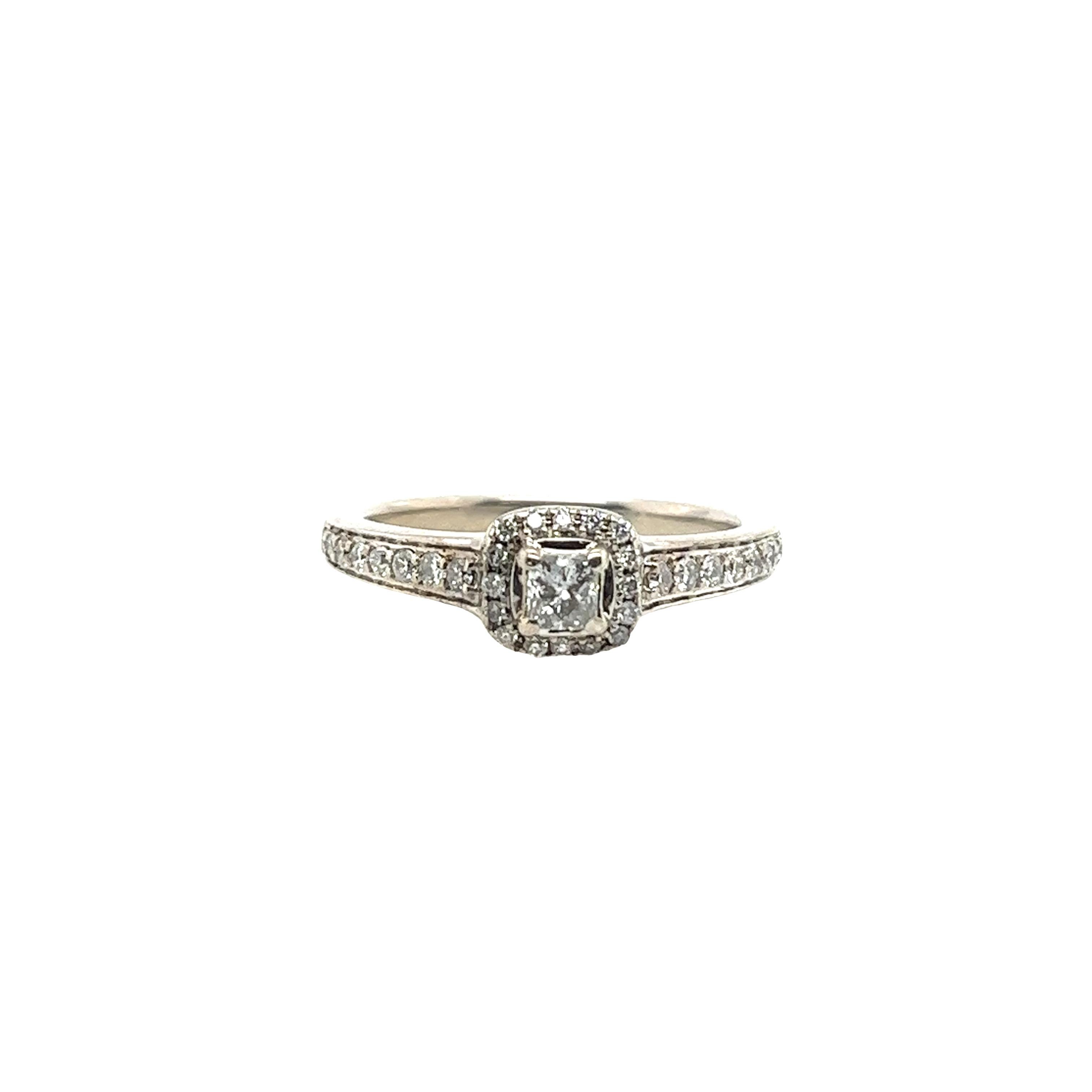 Women's 18ct White Gold Diamond Solitaire Ring Set With 0.50ct of Diamonds