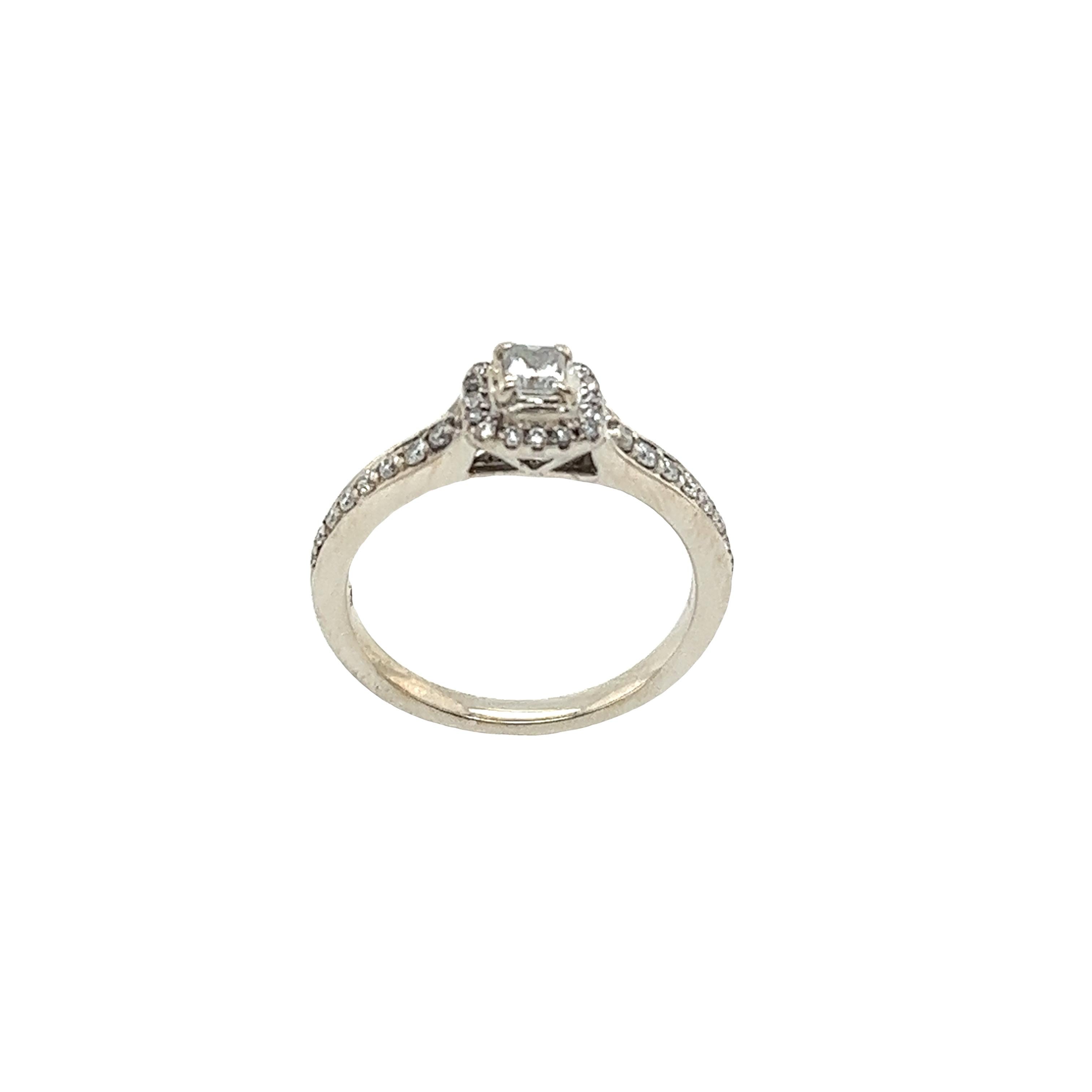 18ct White Gold Diamond Solitaire Ring Set With 0.50ct of Diamonds 1