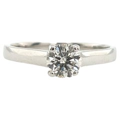 18ct White Gold Diamond Solitaire Ring Set With 0.64ct G/SI1