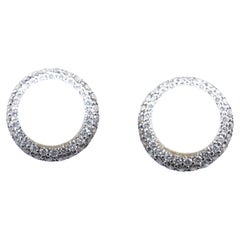 18ct White Gold Diamond & South Sea Pearl Stud Earrings