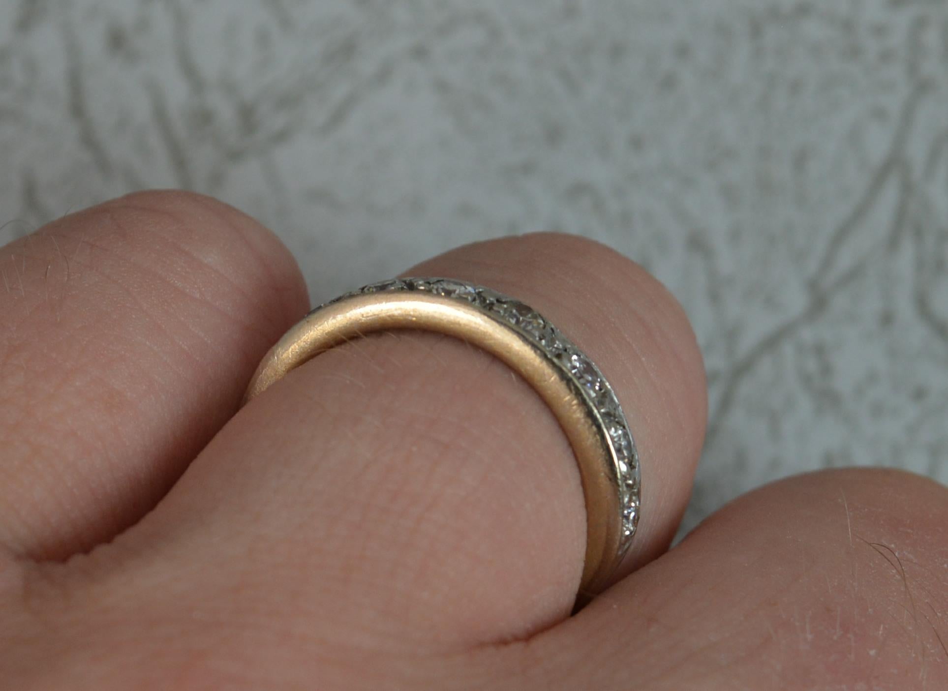 Women's 18 Carat White Gold Diamond Stack Half Eternity Ring