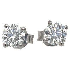18ct White Gold Diamond Stud Earrings, 1.0ct