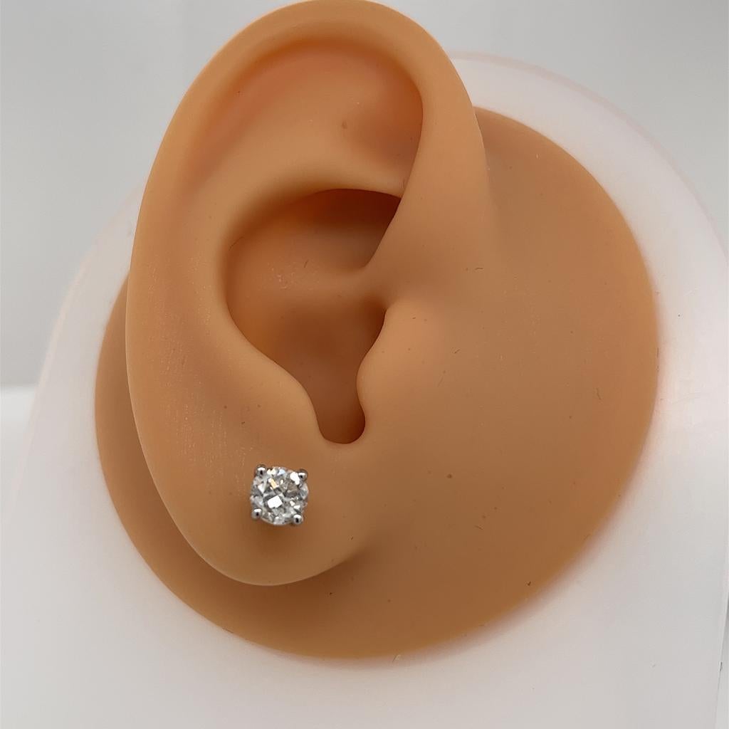 18ct White Gold Diamond Stud Earrings, 1.23ct Total Diamond Weight 1