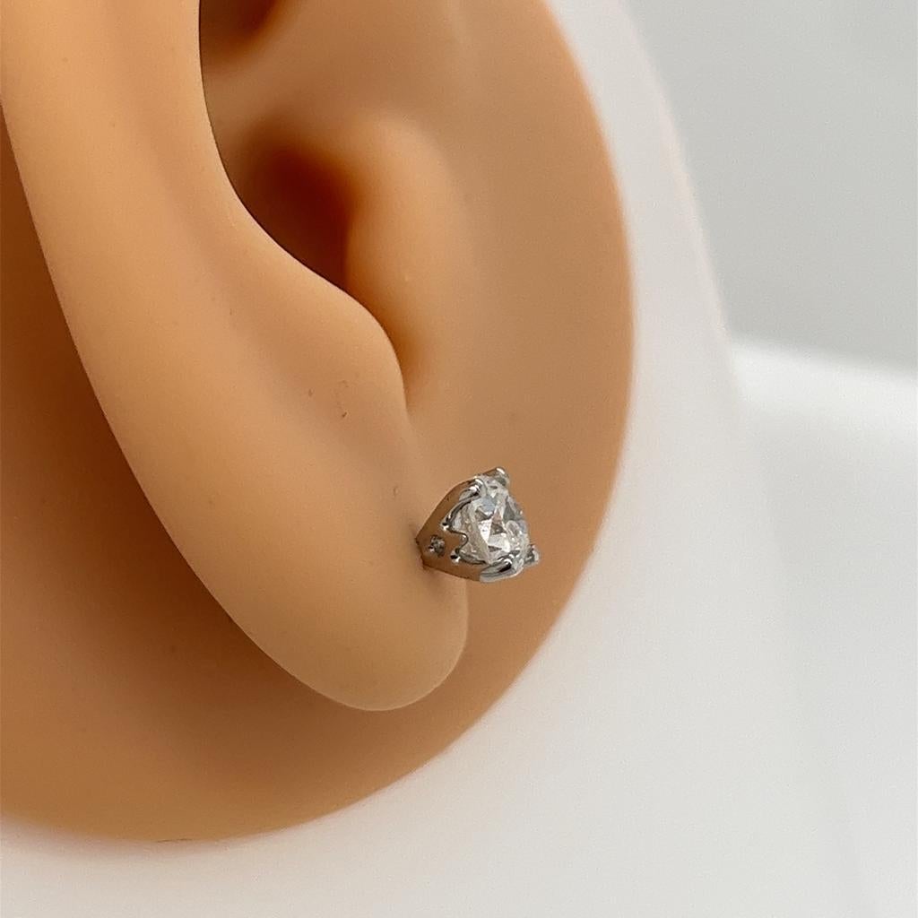 18ct White Gold Diamond Stud Earrings, 1.23ct Total Diamond Weight 2